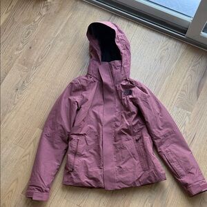 The North Face Women’s 3-in-1 Hooded Ski Jacket in Wild Ginger